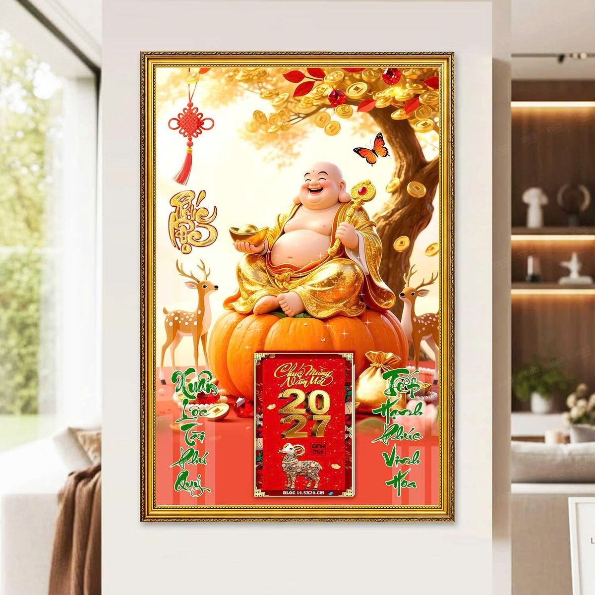 Lịch Gỗ Lamina Cao Cấp 40x60cm 2027 LM406_059 - Quà Tặng Công Đoàn