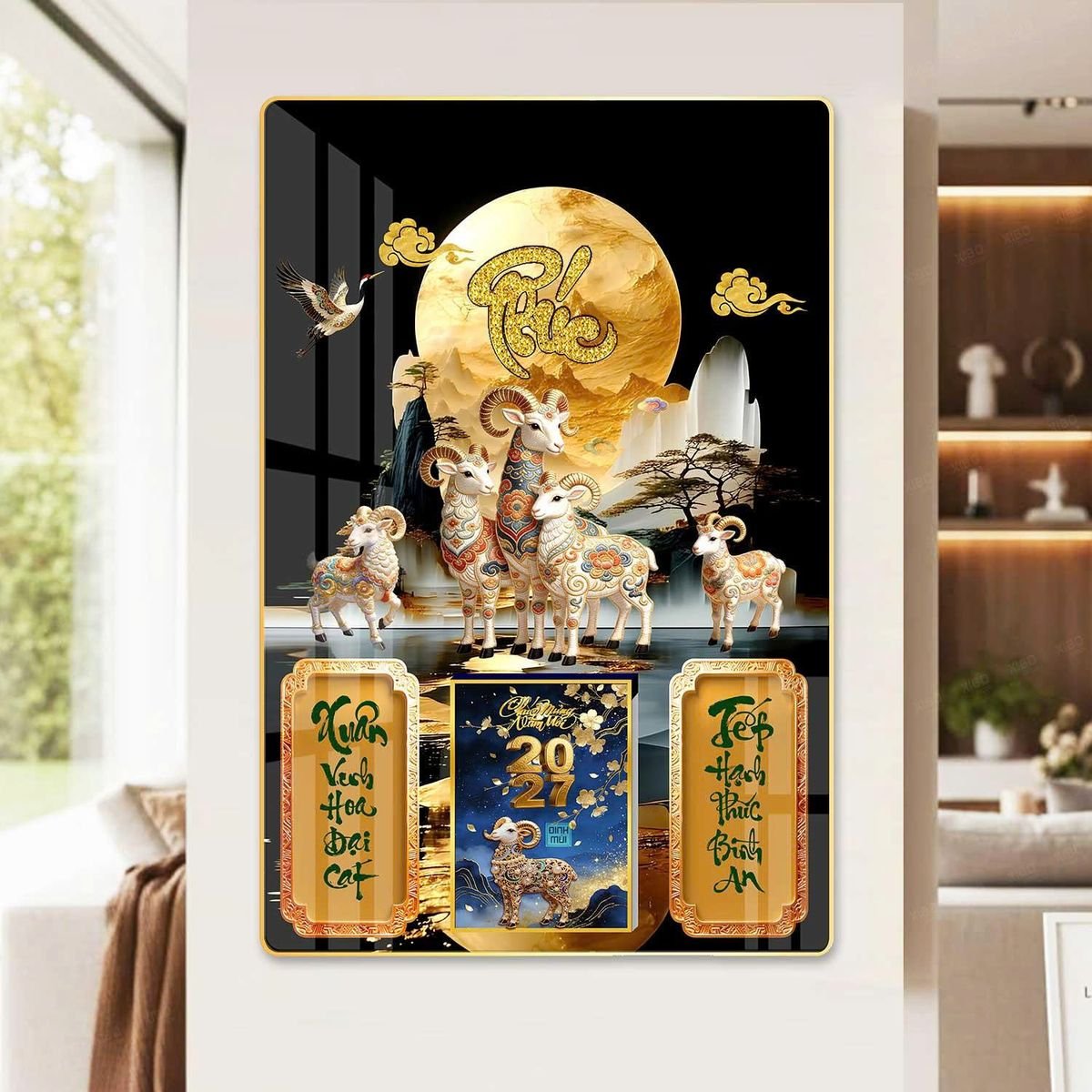 Lịch Gỗ Lamina Cao Cấp 40x60cm 2027 LM406_060 - Quà Tặng Công Đoàn