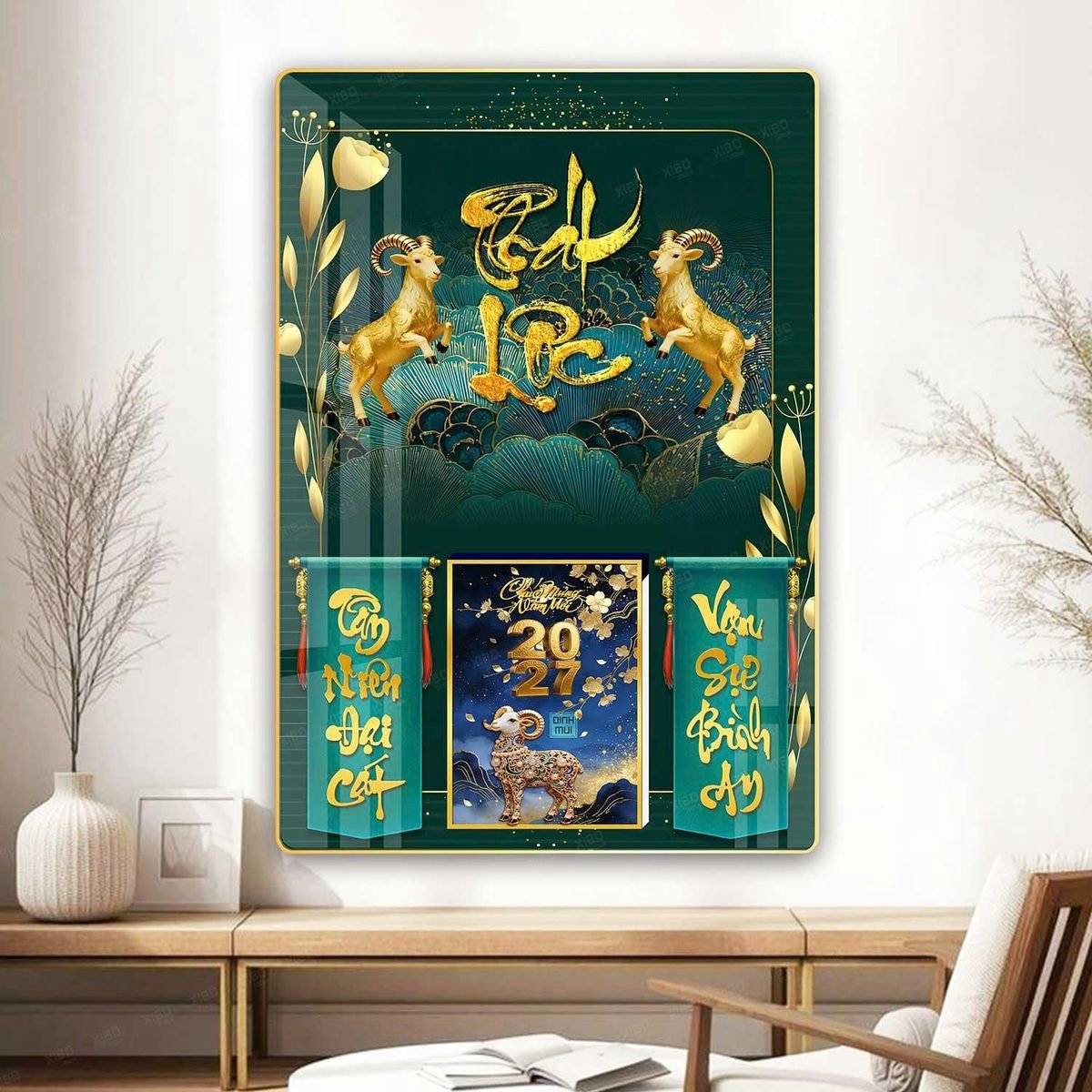 Lịch Gỗ Lamina Cao Cấp 40x60cm 2027 LM406_063 - Quà Tặng Công Đoàn