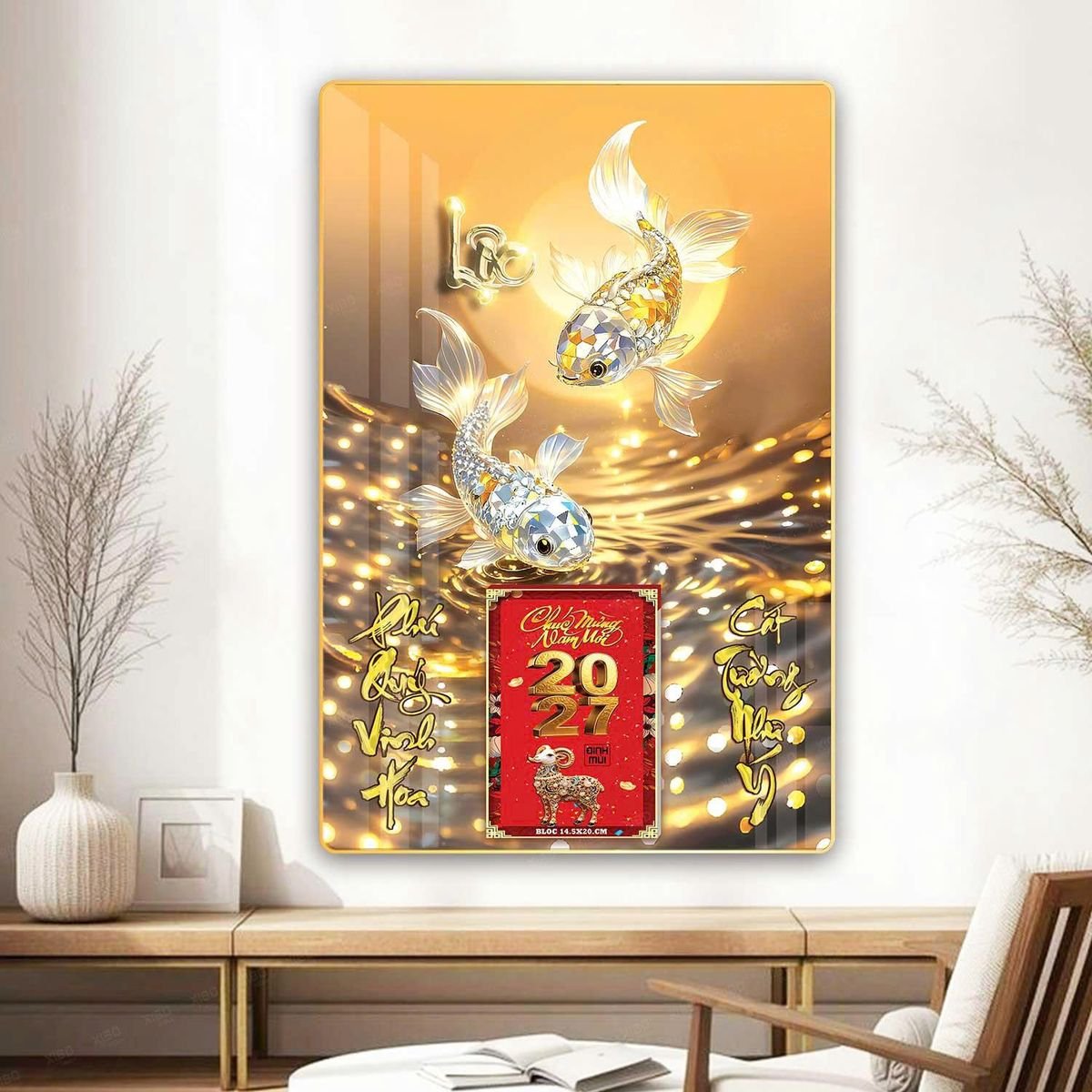Lịch Gỗ Lamina Cao Cấp 40x60cm 2027 LM406_069 - Quà Tặng Công Đoàn