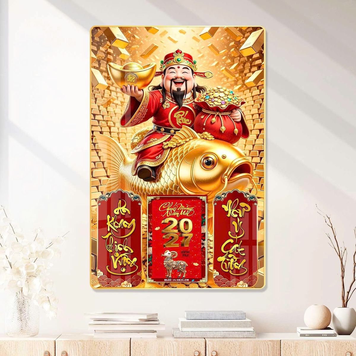 Lịch Gỗ Lamina Cao Cấp 40x60cm 2027 LM406_079 - Quà Tặng Công Đoàn