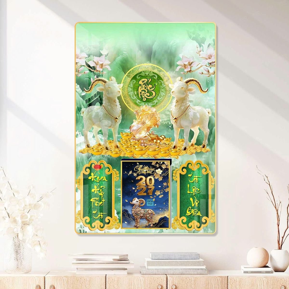 Lịch Gỗ Lamina Cao Cấp 40x60cm 2027 LM406_081 - Quà Tặng Công Đoàn