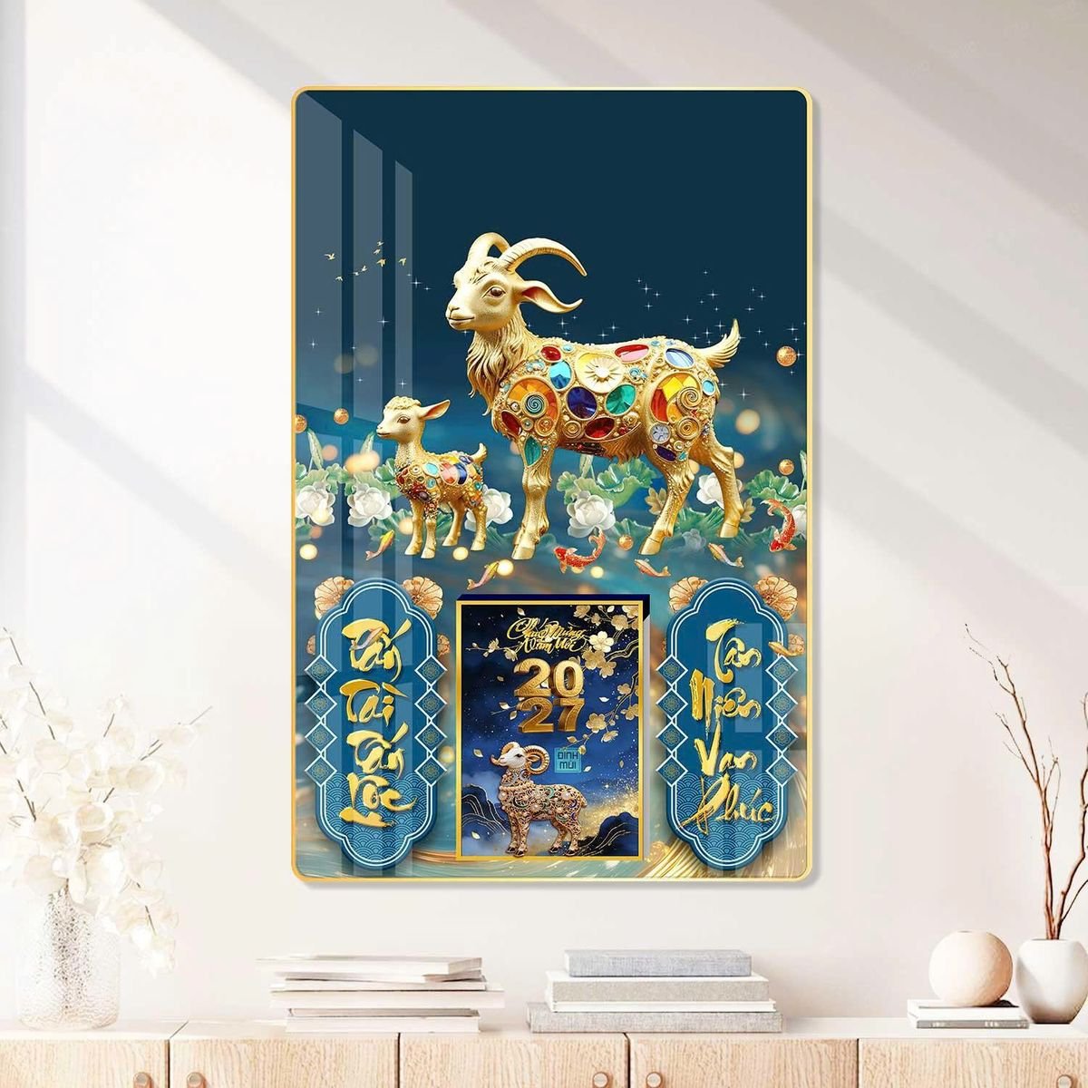 Lịch Gỗ Lamina Cao Cấp 40x60cm 2027 LM406_084 - Quà Tặng Công Đoàn