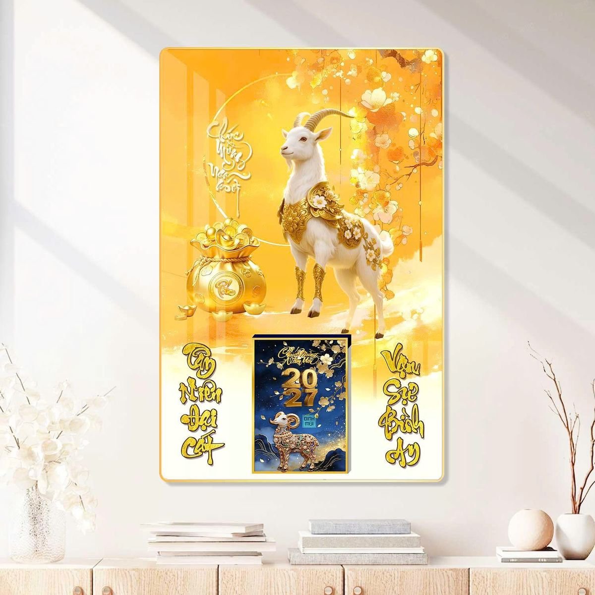Lịch Gỗ Lamina Cao Cấp 40x60cm 2027 LM406_086 - Quà Tặng Công Đoàn