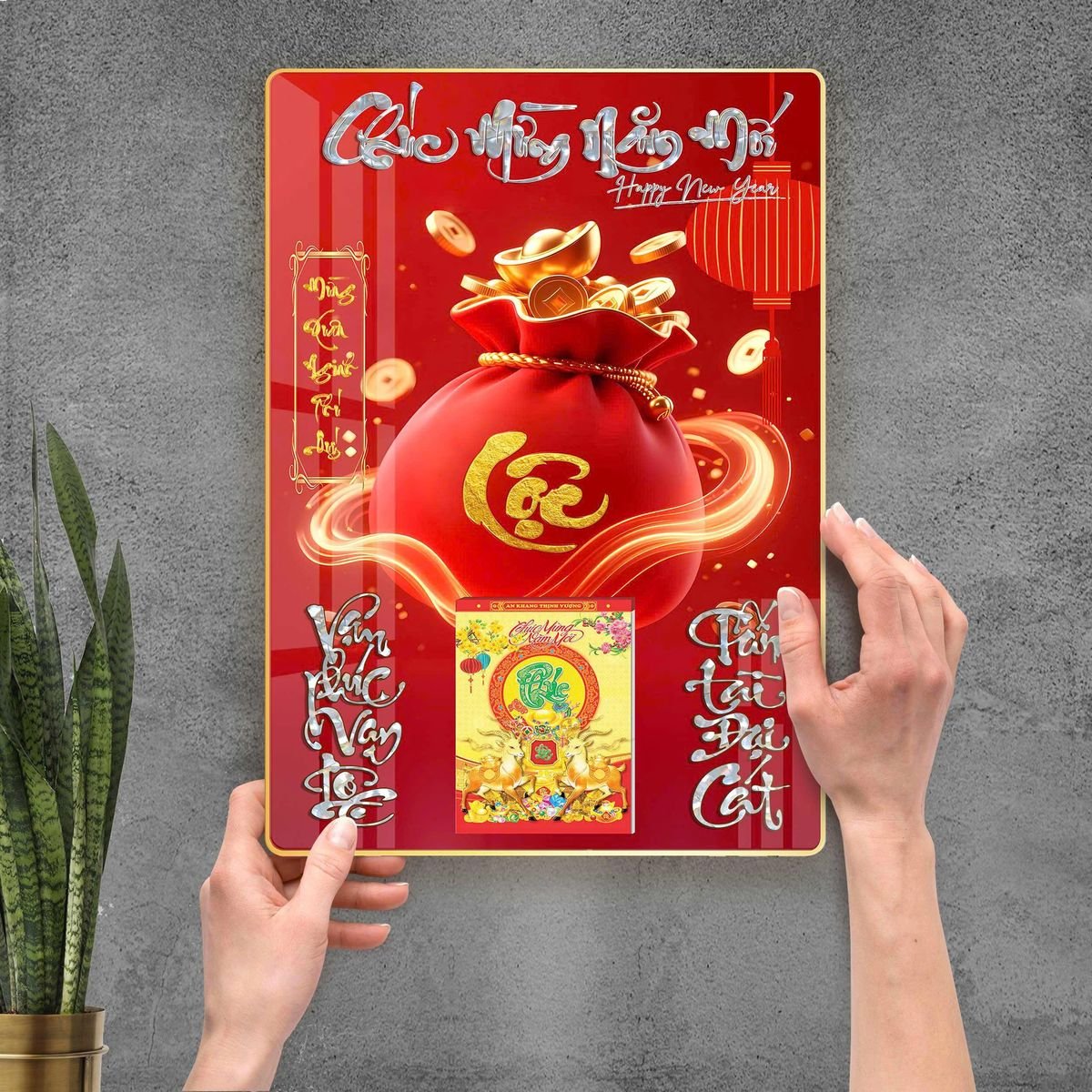 Lịch Gỗ Lamina Cao Cấp 40x60cm 2027 LM406_105 - Quà Tặng Công Đoàn