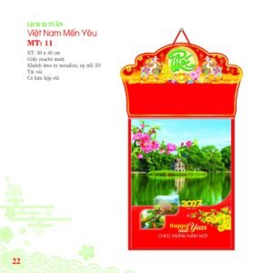 Lịch Bloc 2027 MT Mẫu MT11 (30 x 40cm) Quà Tết Công Đoàn Đầy Đủ Hóa Đơn VAT in logo doanh nghiệp quà tặng Tết tại Quà Tặng Công Đoàn
