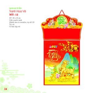 Lịch Bloc 2027 MT Mẫu MT12 (29 x 41 cm) Quà Tết Công Đoàn Đầy Đủ Hóa Đơn VAT in logo doanh nghiệp quà tặng Tết tại Quà Tặng Công Đoàn