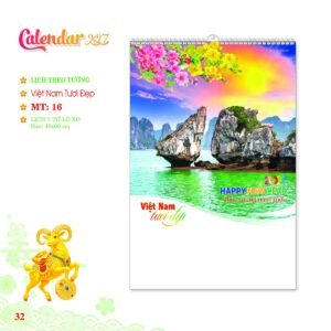 Lịch Treo Tường Lò Xo 2027 MT Mẫu MT16 (40 x 60cm) Quà Tết Công Đoàn Đầy Đủ Hóa Đơn VAT in logo doanh nghiệp quà tặng Tết tại Quà Tặng Công Đoàn