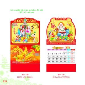 Lịch Treo Tường Lò Xo 2027 MT Mẫu MT186 - Cát Tường Như Ý (37 x 68cm) Quà Tết Công Đoàn Đầy Đủ Hóa Đơn VAT in logo doanh nghiệp quà tặng Tết tại Quà Tặng Công Đoàn