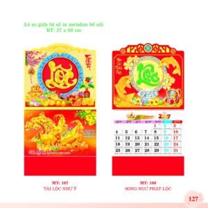 Lịch Treo Tường Lò Xo 2027 MT Mẫu MT188 (37 x 68cm) Quà Tết Công Đoàn Đầy Đủ Hóa Đơn VAT in logo doanh nghiệp quà tặng Tết tại Quà Tặng Công Đoàn