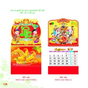 Lịch Treo Tường Lò Xo 2027 MT Mẫu MT190 (37 x 68cm) Quà Tết Công Đoàn Đầy Đủ Hóa Đơn VAT in logo doanh nghiệp quà tặng Tết tại Quà Tặng Công Đoàn