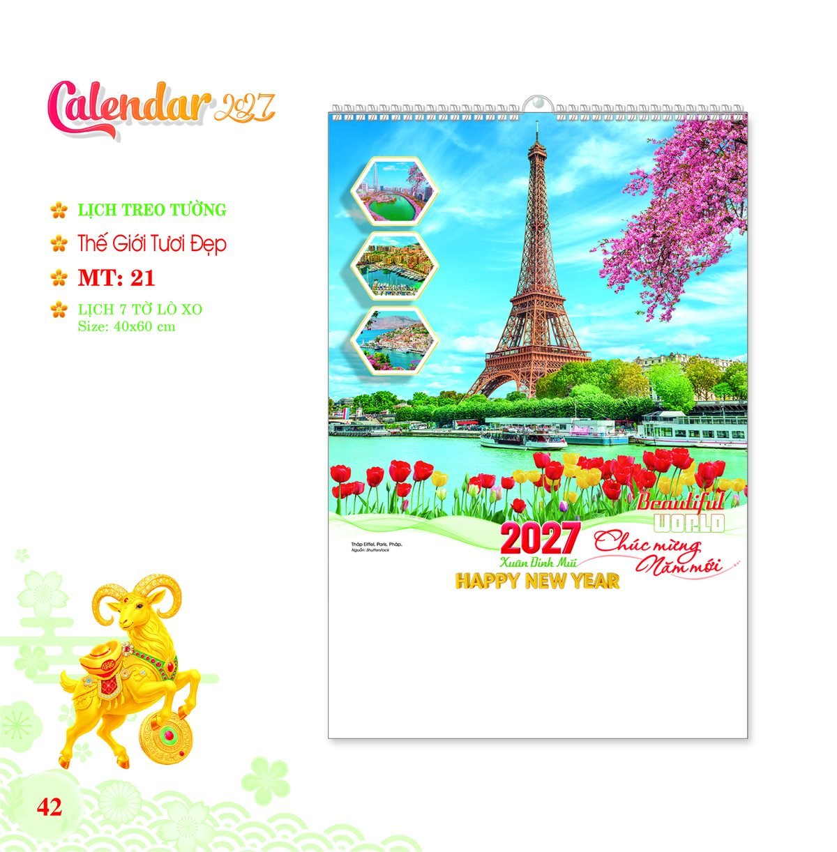 Lịch Treo Tường Lò Xo 2027 MT Mẫu MT21 (40 x 60 cm) Quà Tết Công Đoàn Đầy Đủ Hóa Đơn VAT Lịch Treo Tường Lò Xo 2027 MT Mẫu MT21 (40 x 60 cm) Quà Tết Công Đoàn Đầy Đủ Hóa Đơn VAT in logo doanh nghiệp quà tặng Tết tại Quà Tặng Công Đoàn