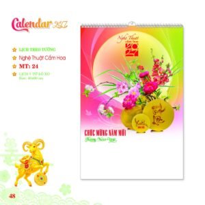 Lịch Treo Tường Lò Xo 2027 MT Mẫu MT24 (40 x 60cm) Quà Tết Công Đoàn Đầy Đủ Hóa Đơn VAT in logo doanh nghiệp quà tặng Tết tại Quà Tặng Công Đoàn