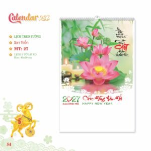 Lịch Treo Tường Lò Xo 2027 MT Mẫu MT27 (40 x 60cm) Quà Tết Công Đoàn Đầy Đủ Hóa Đơn VAT in logo doanh nghiệp quà tặng Tết tại Quà Tặng Công Đoàn