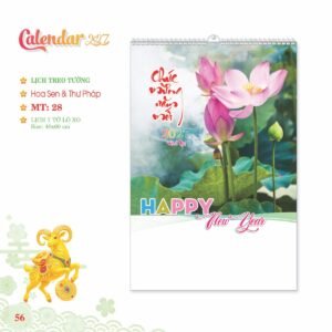 Lịch Treo Tường Lò Xo 2027 MT Mẫu MT28 (40 x 60cm) Quà Tết Công Đoàn Đầy Đủ Hóa Đơn VAT in logo doanh nghiệp quà tặng Tết tại Quà Tặng Công Đoàn
