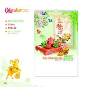 Lịch Treo Tường Lò Xo 2027 MT Mẫu MT32 (40 x 60cm) Quà Tết Công Đoàn Đầy Đủ Hóa Đơn VAT in logo doanh nghiệp quà tặng Tết tại Quà Tặng Công Đoàn