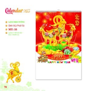 Lịch Treo Tường Lò Xo 2027 MT Mẫu MT35 (40 x 60cm) Quà Tết Công Đoàn Đầy Đủ Hóa Đơn VAT in logo doanh nghiệp quà tặng Tết tại Quà Tặng Công Đoàn