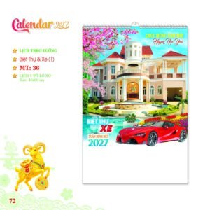 Lịch Treo Tường Lò Xo 2027 MT Mẫu MT36 (40 x 60cm) Quà Tết Công Đoàn Đầy Đủ Hóa Đơn VAT in logo doanh nghiệp quà tặng Tết tại Quà Tặng Công Đoàn
