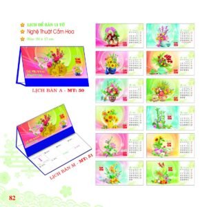 Lịch Để Bàn 2027 MT Mẫu MT50 (24 x 17cm) Quà Tết Công Đoàn Đầy Đủ Hóa Đơn VAT in logo doanh nghiệp quà tặng Tết tại Quà Tặng Công Đoàn
