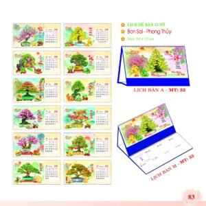 Lịch Để Bàn 2027 MT Mẫu MT52 (24 x 17cm) Quà Tết Công Đoàn Đầy Đủ Hóa Đơn VAT in logo doanh nghiệp quà tặng Tết tại Quà Tặng Công Đoàn