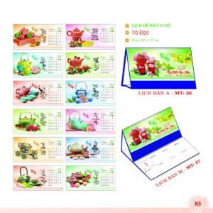 Lịch Để Bàn 2027 MT Mẫu MT57 (24 x 17cm) Quà Tết Công Đoàn Đầy Đủ Hóa Đơn VAT in logo doanh nghiệp quà tặng Tết tại Quà Tặng Công Đoàn