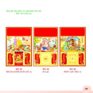 Bìa Lò Xo Dán Bloc 2027 MT Mẫu MT89 (40 x 60cm) Quà Tết Công Đoàn Đầy Đủ Hóa Đơn VAT in logo doanh nghiệp quà tặng Tết tại Quà Tặng Công Đoàn