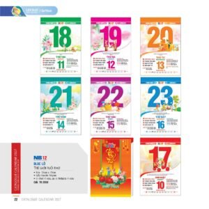 Lịch Bloc 2027 NB Mẫu NB12 (13 x 19cm) Quà Tết Công Đoàn Đầy Đủ Hóa Đơn VAT in logo doanh nghiệp quà tặng Tết tại Quà Tặng Công Đoàn