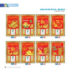 Lịch Bloc 2027 NB Mẫu NB137 (46 x 73cm) Quà Tết Công Đoàn Đầy Đủ Hóa Đơn VAT in logo doanh nghiệp quà tặng Tết tại Quà Tặng Công Đoàn