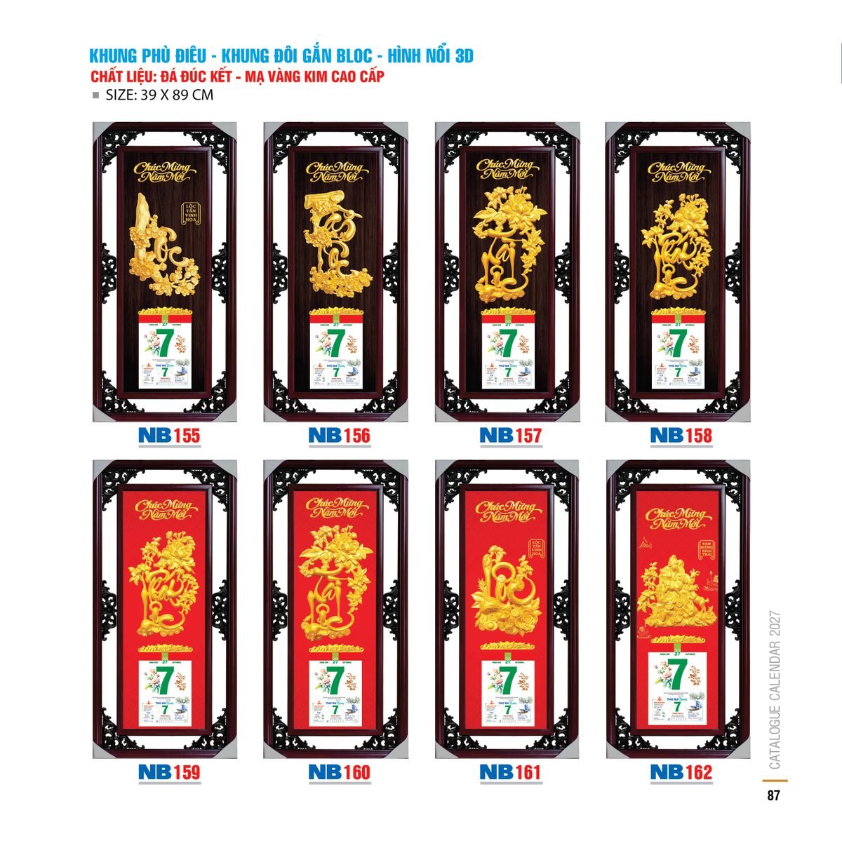 Lịch Bloc 2027 NB Mẫu NB158 (39 x 89 cm) Quà Tết Công Đoàn Đầy Đủ Hóa Đơn VAT Lịch Bloc 2027 NB Mẫu NB158 (39 x 89 cm) Quà Tết Công Đoàn Đầy Đủ Hóa Đơn VAT in logo doanh nghiệp quà tặng Tết tại Quà Tặng Công Đoàn