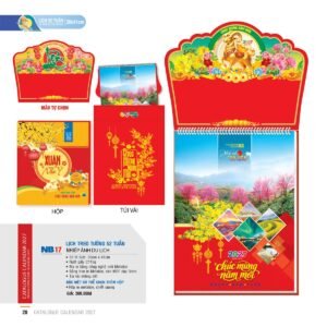 Lịch 52 Tuần 2027 NB Mẫu NB17 (30 x 41cm) Quà Tết Công Đoàn Đầy Đủ Hóa Đơn VAT in logo doanh nghiệp quà tặng Tết tại Quà Tặng Công Đoàn