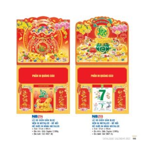 Lịch Treo Tường Lò Xo 2027 NB Mẫu NB215 (40 x 60 cm) Quà Tết Công Đoàn Đầy Đủ Hóa Đơn VAT in logo doanh nghiệp quà tặng Tết tại Quà Tặng Công Đoàn