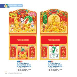 Lịch Treo Tường Lò Xo 2027 NB Mẫu NB220 (37 x 68cm) Quà Tết Công Đoàn Đầy Đủ Hóa Đơn VAT in logo doanh nghiệp quà tặng Tết tại Quà Tặng Công Đoàn