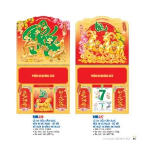 Lịch Treo Tường Lò Xo 2027 NB Mẫu NB226 (40 x 60 cm) Quà Tết Công Đoàn Đầy Đủ Hóa Đơn VAT in logo doanh nghiệp quà tặng Tết tại Quà Tặng Công Đoàn