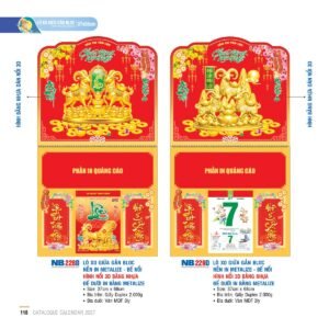 Lịch Treo Tường Lò Xo 2027 NB Mẫu NB229D (37 x 68cm) Quà Tết Công Đoàn Đầy Đủ Hóa Đơn VAT in logo doanh nghiệp quà tặng Tết tại Quà Tặng Công Đoàn