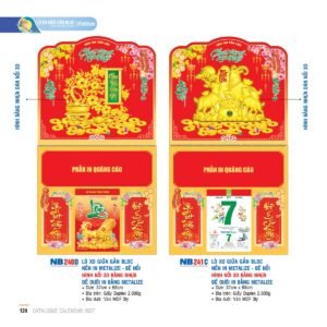 Lịch Treo Tường Lò Xo 2027 NB Mẫu NB241C (37 x 68cm) Quà Tết Công Đoàn Đầy Đủ Hóa Đơn VAT in logo doanh nghiệp quà tặng Tết tại Quà Tặng Công Đoàn