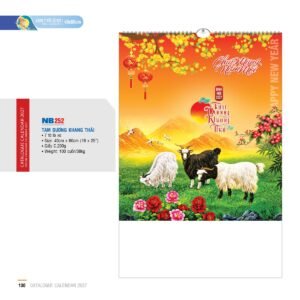 Lịch Treo Tường Lò Xo 2027 NB Mẫu NB252 (16 x 25 cm) Quà Tết Công Đoàn Đầy Đủ Hóa Đơn VAT in logo doanh nghiệp quà tặng Tết tại Quà Tặng Công Đoàn