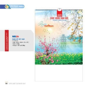 Lịch Treo Tường Lò Xo 2027 NB Mẫu NB254 (40 x 60 cm) Quà Tết Công Đoàn Đầy Đủ Hóa Đơn VAT in logo doanh nghiệp quà tặng Tết tại Quà Tặng Công Đoàn