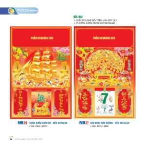 Lịch Bìa Treo 2027 NB Mẫu NB26 (40 x 60cm) Quà Tết Công Đoàn Đầy Đủ Hóa Đơn VAT in logo doanh nghiệp quà tặng Tết tại Quà Tặng Công Đoàn