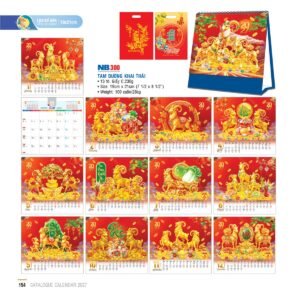 Lịch Để Bàn 2027 NB Mẫu NB300 (19 x 21cm) Quà Tết Công Đoàn Đầy Đủ Hóa Đơn VAT in logo doanh nghiệp quà tặng Tết tại Quà Tặng Công Đoàn