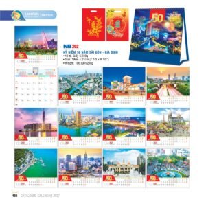 Lịch Bloc 2027 NB Mẫu NB302 (31 x 50 cm) Quà Tết Công Đoàn Đầy Đủ Hóa Đơn VAT in logo doanh nghiệp quà tặng Tết tại Quà Tặng Công Đoàn