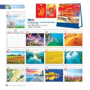 Lịch Bloc 2027 NB Mẫu NB304 (19 x 21cm) Quà Tết Công Đoàn Đầy Đủ Hóa Đơn VAT in logo doanh nghiệp quà tặng Tết tại Quà Tặng Công Đoàn