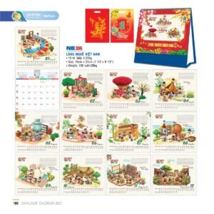 Lịch Bloc 2027 NB Mẫu NB306 (19 x 21cm) Quà Tết Công Đoàn Đầy Đủ Hóa Đơn VAT in logo doanh nghiệp quà tặng Tết tại Quà Tặng Công Đoàn