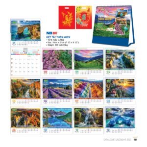 Lịch Bloc 2027 NB Mẫu NB307 (29 x 41 cm) Quà Tết Công Đoàn Đầy Đủ Hóa Đơn VAT in logo doanh nghiệp quà tặng Tết tại Quà Tặng Công Đoàn