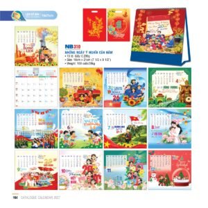 Lịch Bloc 2027 NB Mẫu NB310 (19 x 21cm) Quà Tết Công Đoàn Đầy Đủ Hóa Đơn VAT in logo doanh nghiệp quà tặng Tết tại Quà Tặng Công Đoàn