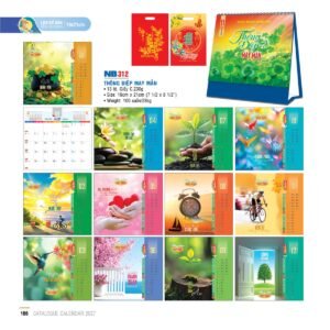 Lịch Bloc 2027 NB Mẫu NB312 (19 x 21cm) Quà Tết Công Đoàn Đầy Đủ Hóa Đơn VAT in logo doanh nghiệp quà tặng Tết tại Quà Tặng Công Đoàn