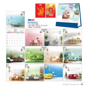 Lịch Bloc 2027 NB Mẫu NB320 (31 x 23 cm) Quà Tết Công Đoàn Đầy Đủ Hóa Đơn VAT in logo doanh nghiệp quà tặng Tết tại Quà Tặng Công Đoàn