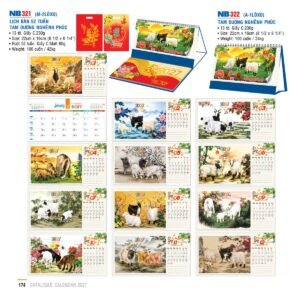 Lịch Để Bàn 2027 NB Mẫu NB321 (16 x 24 cm) Quà Tết Công Đoàn Đầy Đủ Hóa Đơn VAT in logo doanh nghiệp quà tặng Tết tại Quà Tặng Công Đoàn