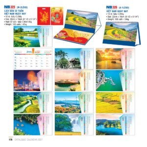 Lịch Để Bàn 2027 NB Mẫu NB325 (18 x 15 cm) Quà Tết Công Đoàn Đầy Đủ Hóa Đơn VAT in logo doanh nghiệp quà tặng Tết tại Quà Tặng Công Đoàn