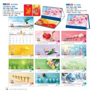 Lịch Để Bàn 2027 NB Mẫu NB330 (16 x 24 cm) Quà Tết Công Đoàn Đầy Đủ Hóa Đơn VAT in logo doanh nghiệp quà tặng Tết tại Quà Tặng Công Đoàn