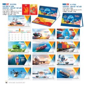 Lịch Để Bàn 2027 NB Mẫu NB338 (16 x 24 cm) Quà Tết Công Đoàn Đầy Đủ Hóa Đơn VAT in logo doanh nghiệp quà tặng Tết tại Quà Tặng Công Đoàn